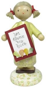 Flade Mädchen mit großem Pilzbuch  (Flade 5163) Mädchen mit großem Pilzbuch